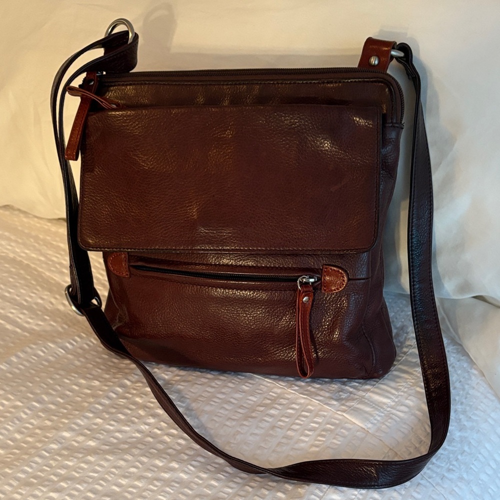 Osgoode Marley Brown Leather Crossbody Bag